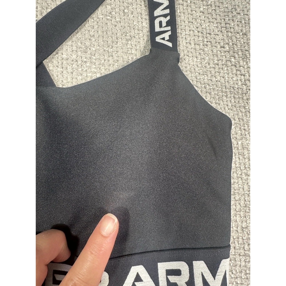 Under Armour Crossback Sports Bra Lot Of 2 Logo Strappy Back Large Read - Picture 8 of 8